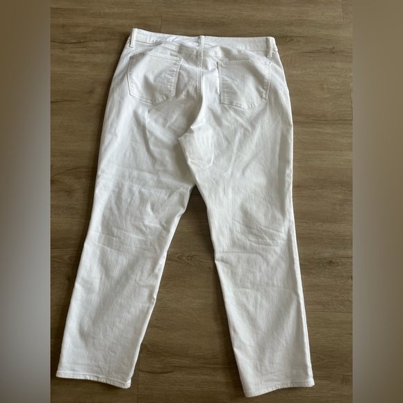 Talbots Women's Flawless Five Pocket Curvy Slim Ankle White Pants SZ 16 - Picture 6 of 8
